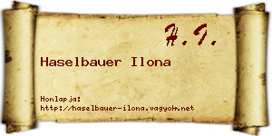 Haselbauer Ilona névjegykártya